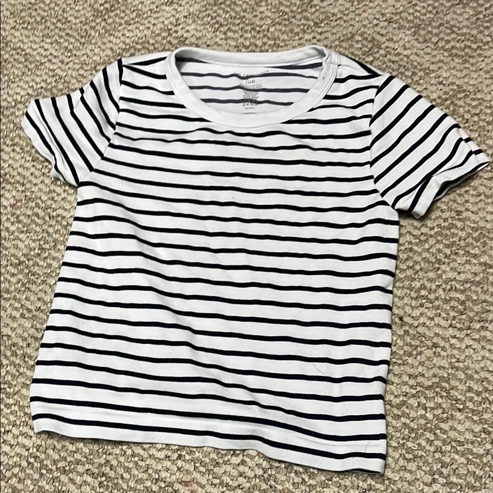 Classic Striped Black and White Girl's Top